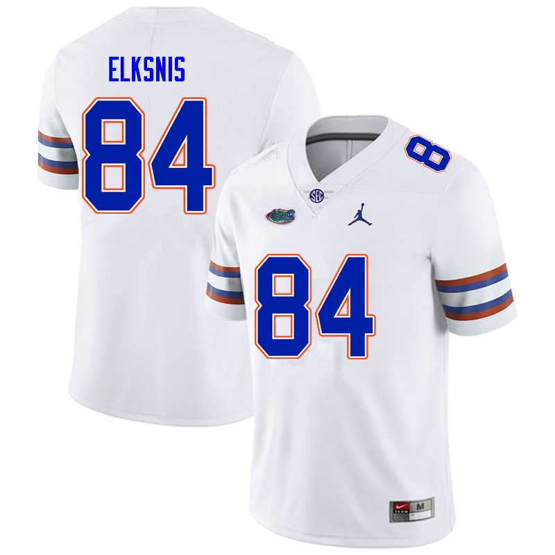 Men's NCAA Florida Gators Nick Elksnis #84 Stitched Authentic Nike White College Football Jersey GVG5565OL